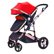 Baby Stroller 2019 China Baby Stroller Factory Hot Mom Stroller 2019 /Baby de cuero de aleación de aluminio 3-en-1 Babystroller /